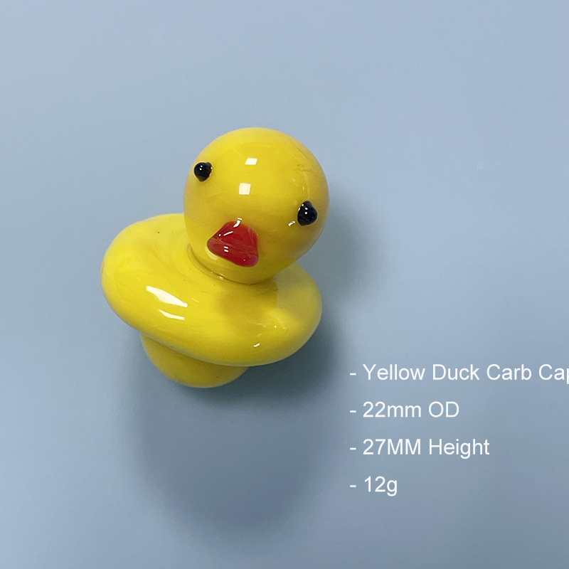 

22mm Yellow Duck Carb Cap Smoking Accessory For Quartz Banger Glass Oil Burner Bowl
