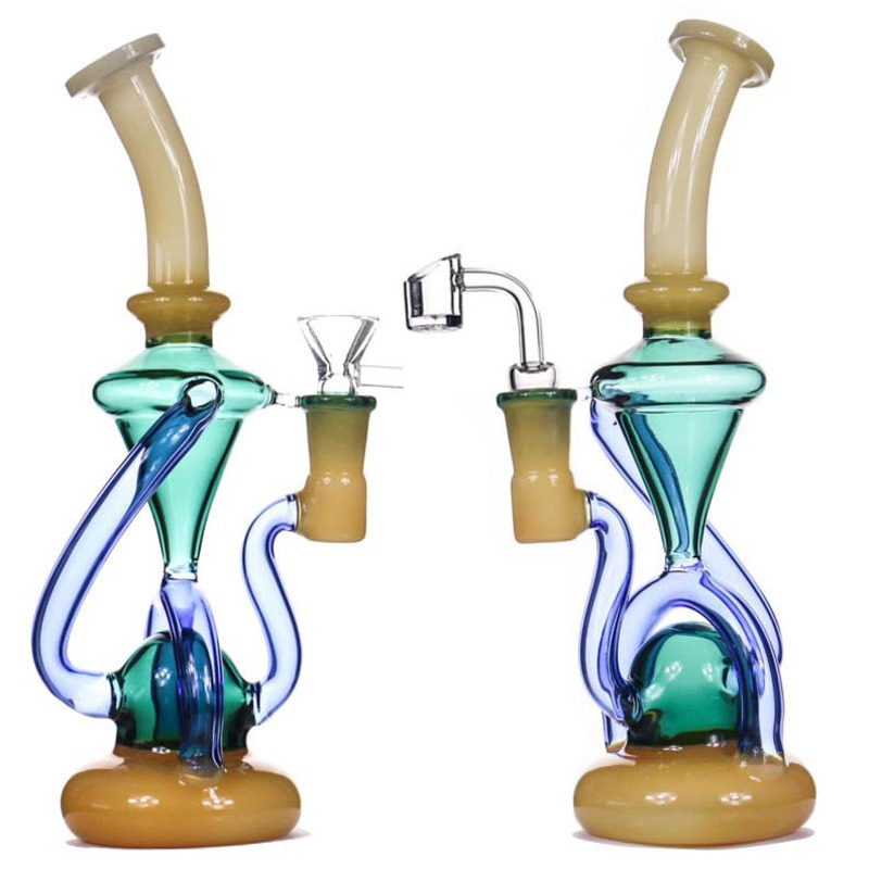 

Hookahs Vortex Dab Rig Recycler Oil Rigs Wax Water Bong Pipe Heady Klein Bongs with bowl or quartz banger bubbler cyclone beaker