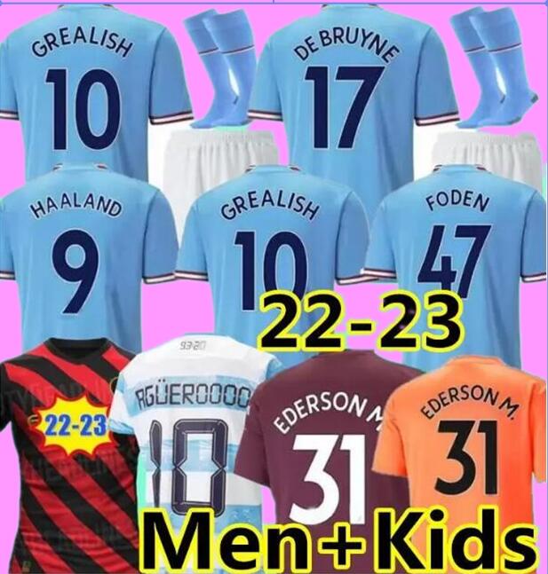 

soccer jersey 2022 2023 21 22 23 GREALISH STERLING MAHREZ DE BRUYNE FODEN MANs cities football shirts BERNARDO RUBEN Aguero HAALAND men kids kit AA, 22/23 home adult ucl