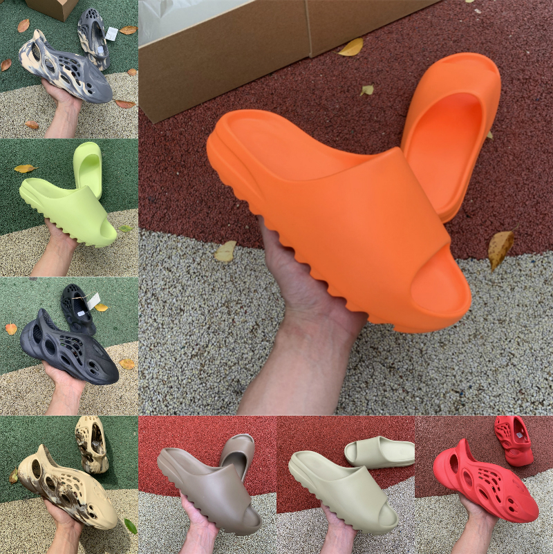 

Slides Slippers Desert Sand Summer Brown Flat Mens Women Vermillion Resin Slide Sandal Graffiti Bone Rubber MXT Moon Gray Mineral Blue Glow Green Designer A4, Please contact us