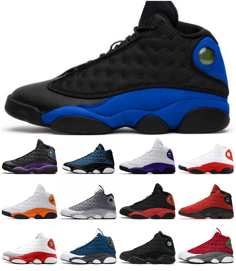 Top Quality Mens 13 13s OG Basketball Shoes JUMPMAN Brave Blue Black Cat Hyper Royal Court Purple Gym Red Flint Grey Obsidian Del Sol Chicago Designer Sports Sneakers