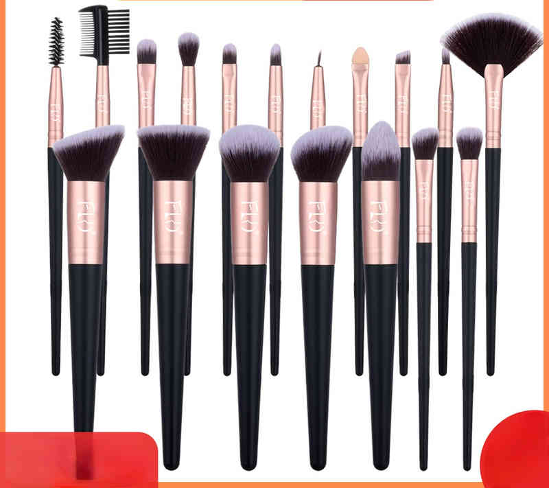 

NXY Makeup Brush es 5 18pcs Set Professional Premium Synthetic Foundation Blending Powder Blush Make Up Tools 0406