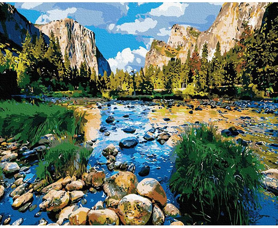

Paintings DIY Paint By Numbers For Adults Painting On Canvas Kits Kids & Adults16x20 Inch Yosemite National Park
