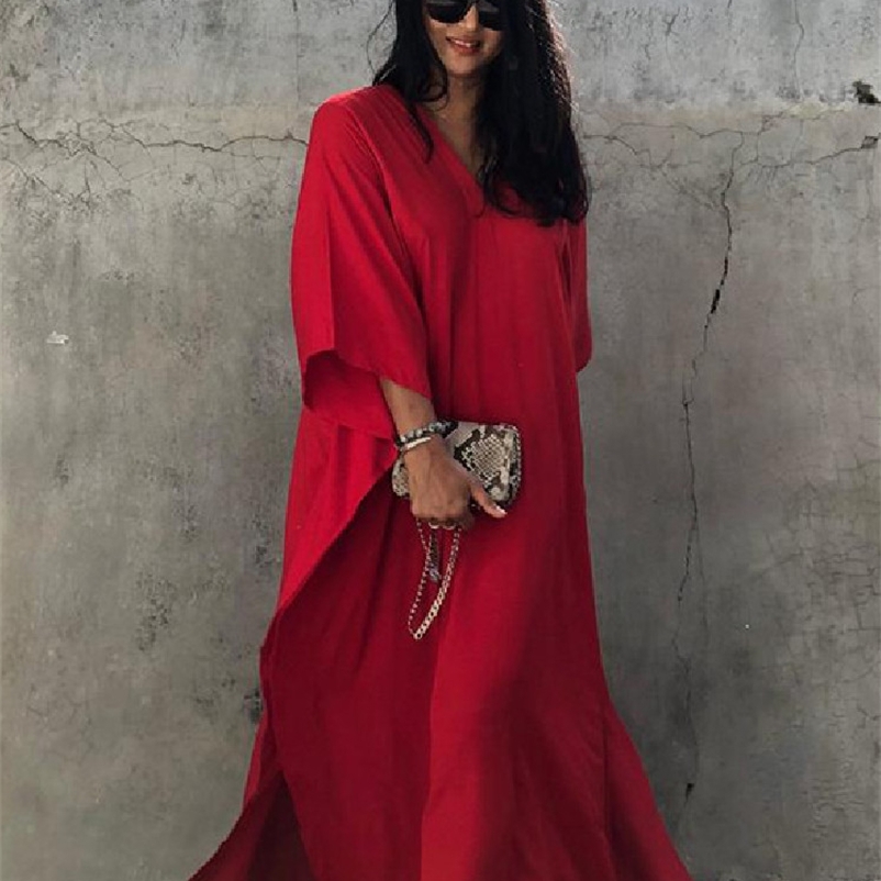 

Beach Cover up Kaftans Sarong Bathing Suit s Pareos Swimsuit Womens Swim Wear Tunic A749 220507, Red