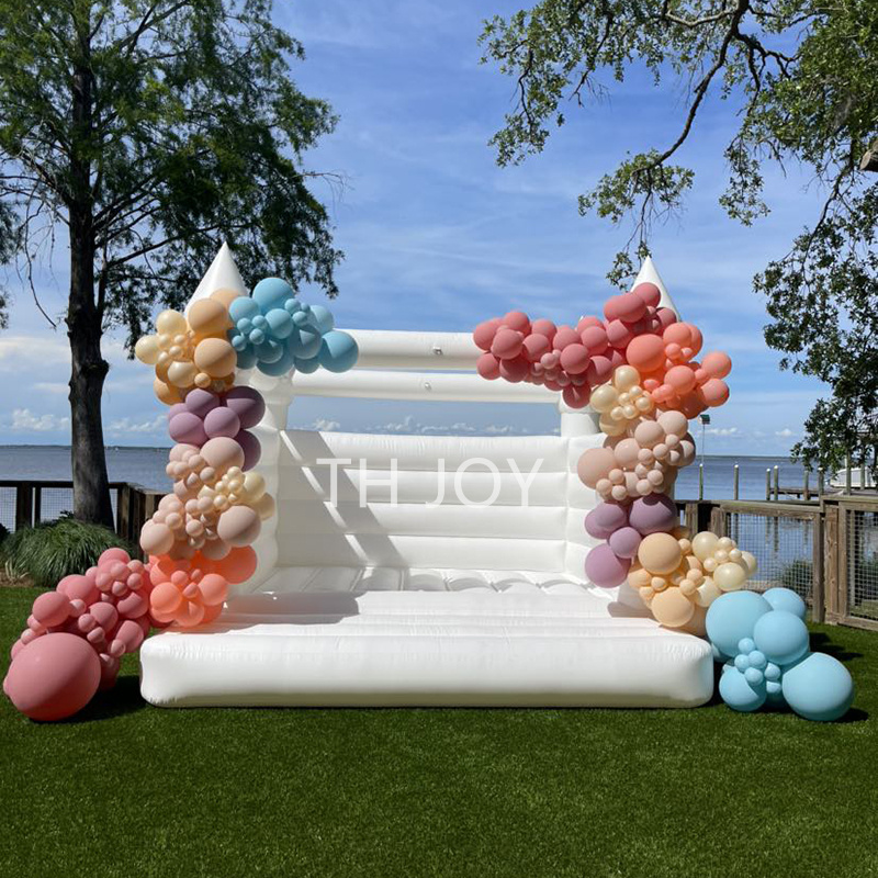 

outdoor inflatable white bouncy castle,13x13ft 4x4m wedding bliss bouncer jumper house for party