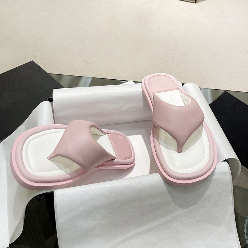 

Designer Sandals Woman Mules Flat channel Slides Flip Flops Summer Beach Comfort Bottom Leather Latform Outdoor Casual Slipper