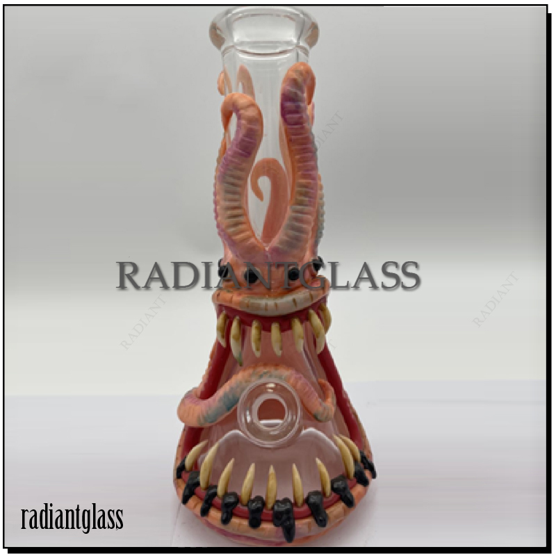 

Animal character 12.5inch 3D glass bong kraken monster hookah smoking water pipe big bongs with perc handmade bongs 14.4 female joint