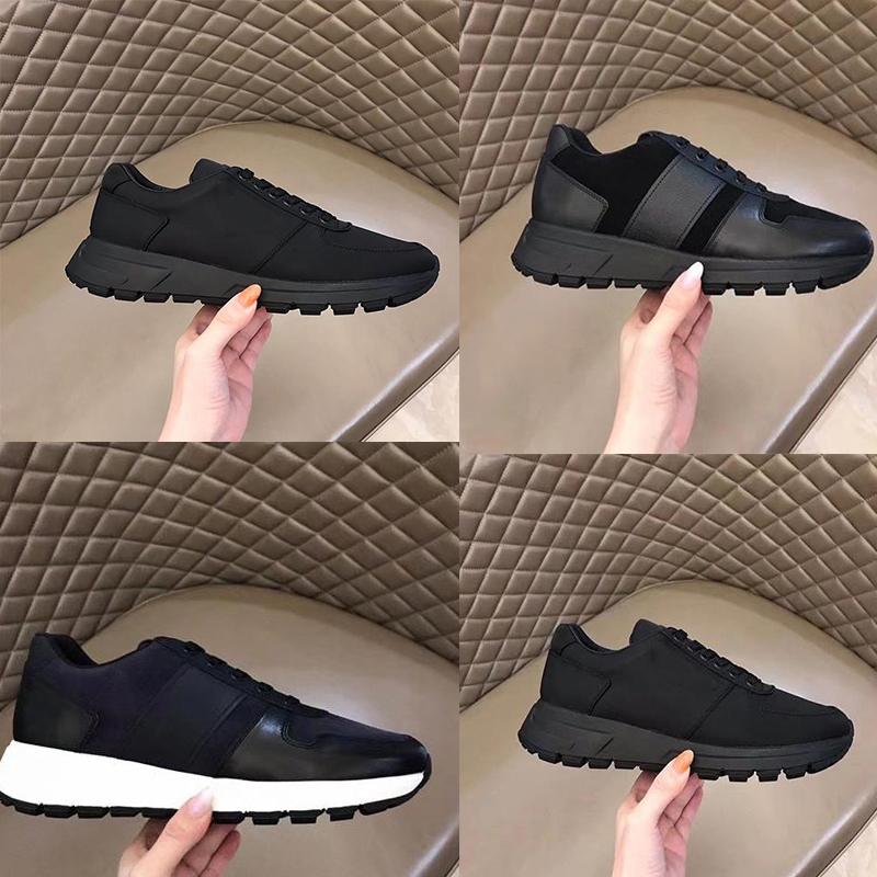

Designer Shoes Men PRAX 01 Sneakers Platform Flat Trainers Cloth Lace-up Runner Breathable Canvas Shoe Rubber Shoes, Color 6 all white