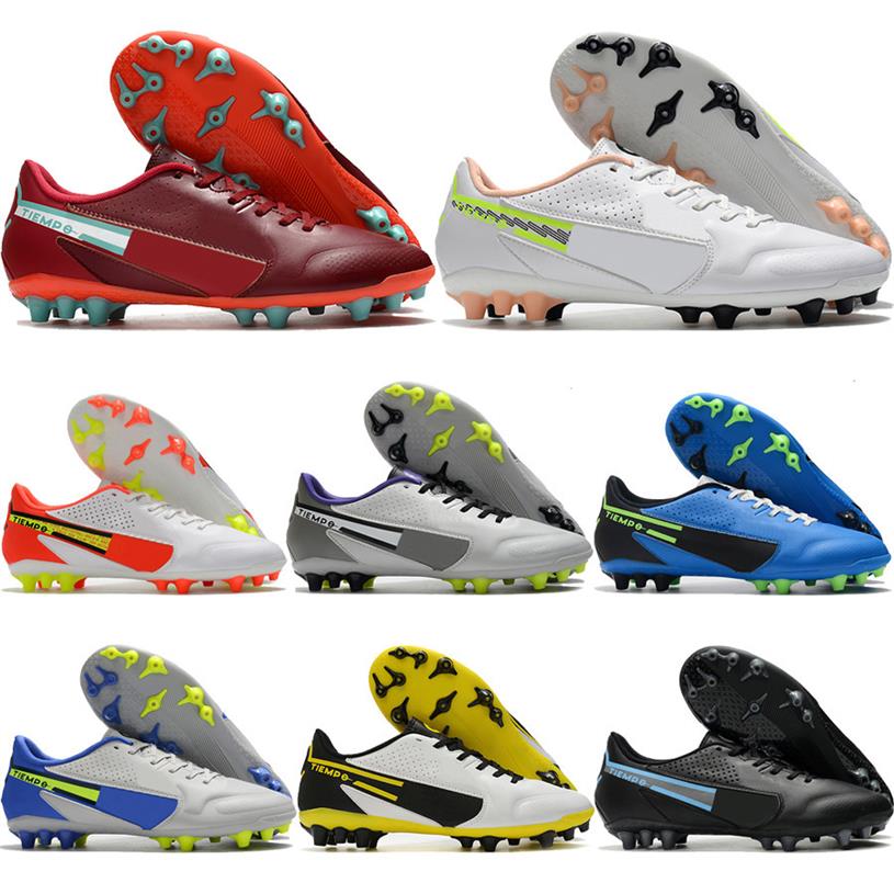 

Send With Bag Football Boots Tiempo Legend 9 Academy AG Soccer Shoes For Mens Red White Orange Black Blue Yellow Outdoor Leather T242j, Ag 3