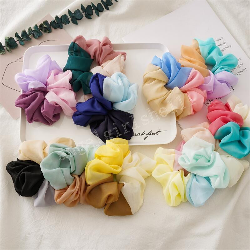 

Temperament Colorful Hairband Women Girls Ponytail Holder Hair Accessories Elastic Femme Sweet Hair Ties RopeHeadwear, Mixed color