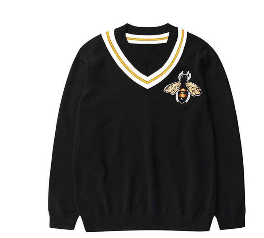 

Foreign trade purchasing women's 2022 early spring V-neck sweater little bee new pullover top cardigan men and women with the same style, W1