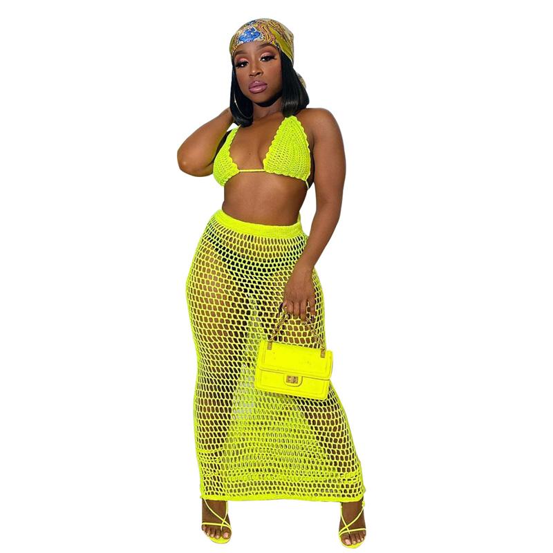 

Women' Swimwear Plus Size Beach Cover Up Bathroom Outlet Cape Dress 2022 Summer Knitted Hollow Out Sexy Mesh Two Piece Suit PrintWomen, See chart