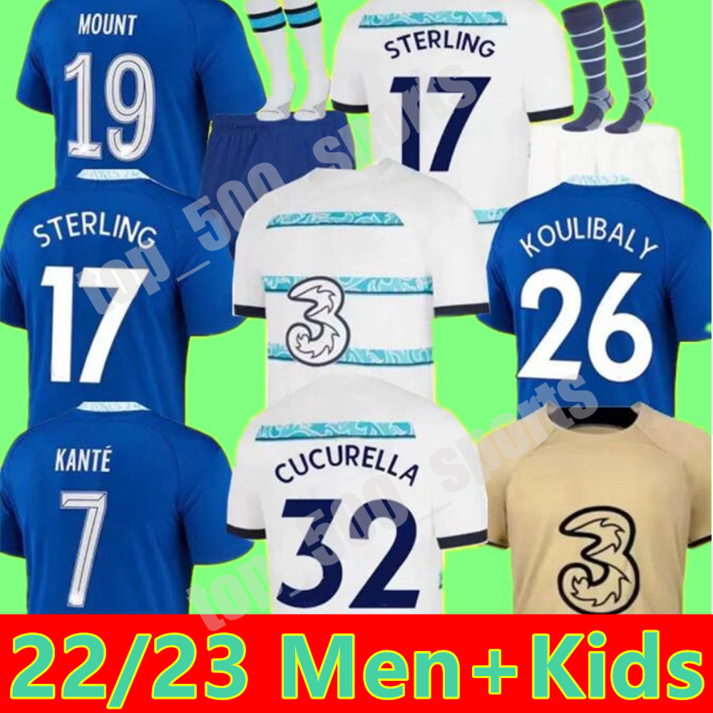 

22 23 CFC Soccer Jersey PULISIC MOUNT HAVERTZ STERLING JORGINHO 2022 2023 football shirt men kids set kits KOULIBALY KANTE uniform socks Mendy T. SILVA women CUCURELLA, 3rd+league patch adult