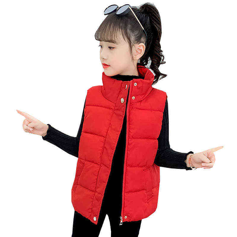

Winter Girl Clothing Jacket Vest Fashion Boy Casual Warm Jacket New Product Promotion Middle Older Child High Quality Children's Clothing J220718, Photo color