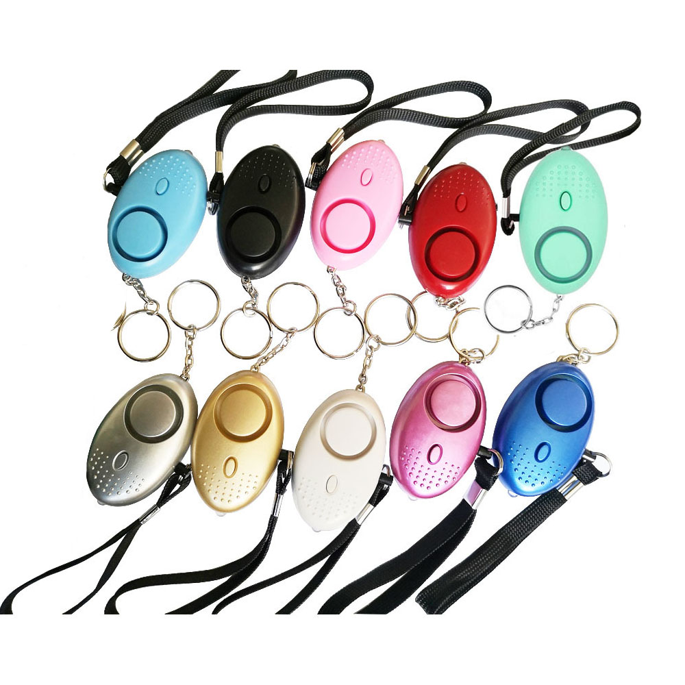 

Personal Self Defense Alarm Keychain with LED Flash Light 130db for Girls Egg Shape