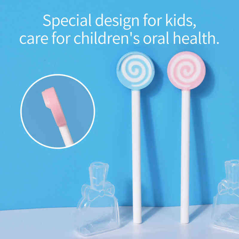 

Y-Kelin Lollipop Baby Tongue Sraper Child Scraper Kids Cleaner Oral Hygiene Remove Coating 220614