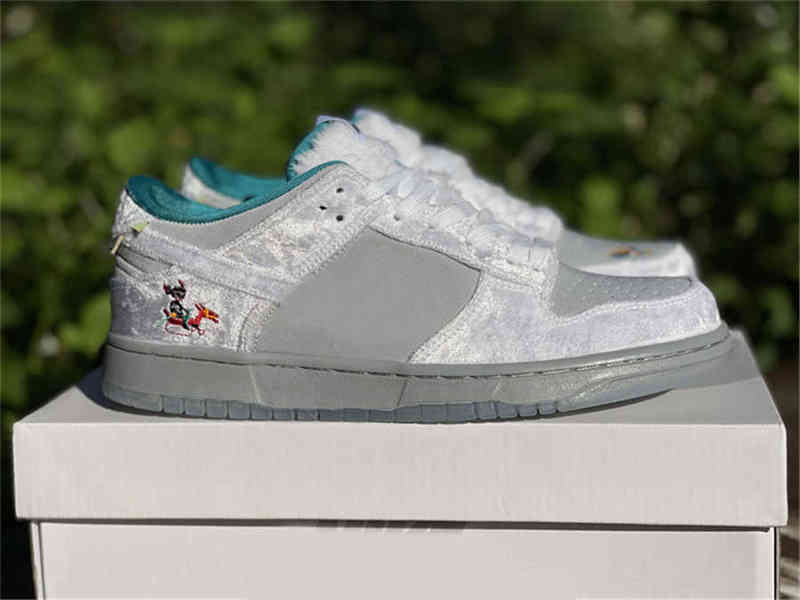 

2022 Authentic Low Ice Shoes DO2326-001 2022 Outdoor White Blue Sports Sneakers Women Mens With Original Box