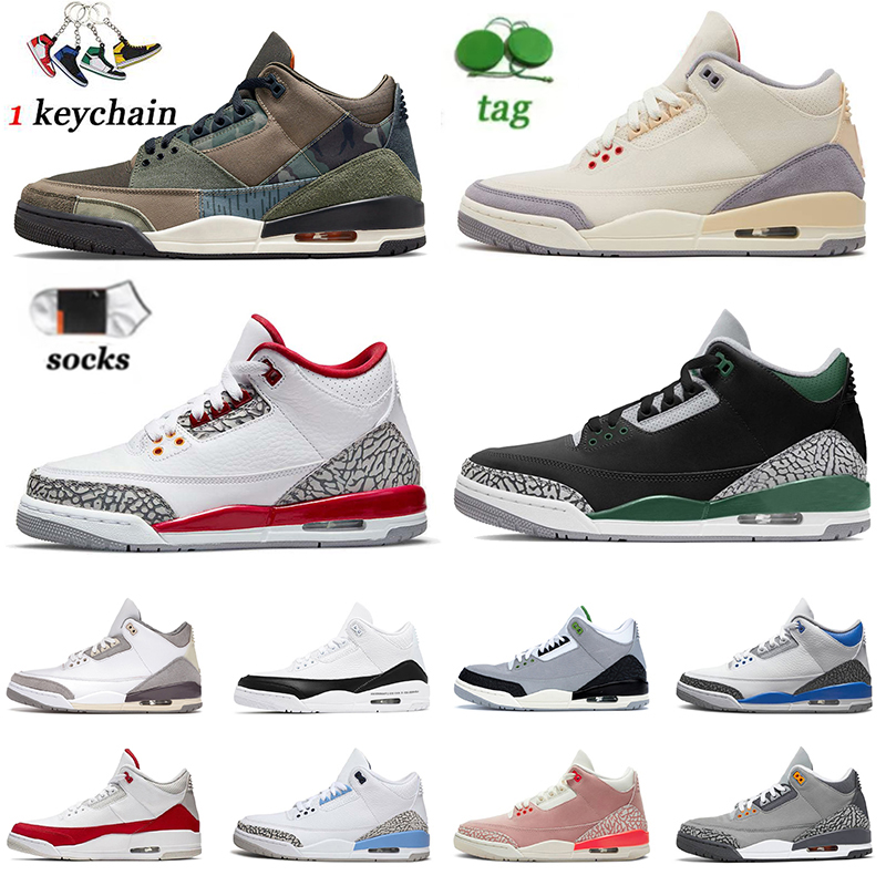 

Pine Green Patchwork 3s Mens J3 Basketball Shoes 3 Designer Womens Men Sports Muslin Cardinal Red Animal Instinct UNC Cool Grey Jumpman Tinker Sneakers US 13, D42 sport blue 40-47