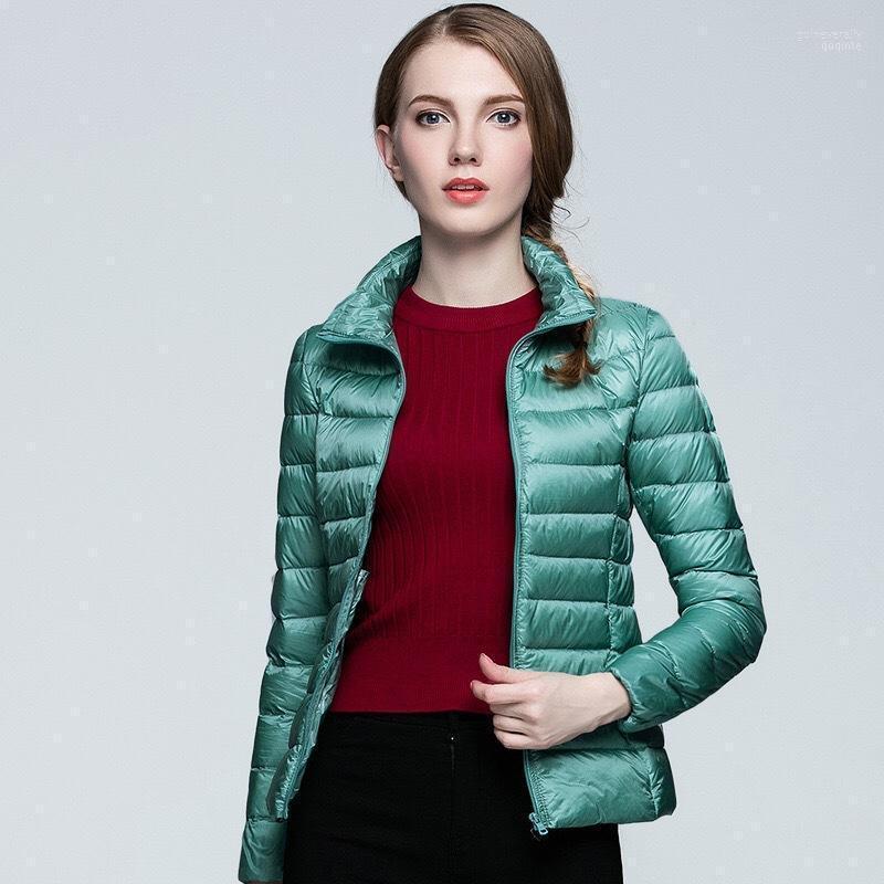 

Women's Down & Parkas 13 Colors Autumn And Winter Light Jacket Women Short Style Slim Stand-up Collar Ladies Plus Size White Duck Guin22