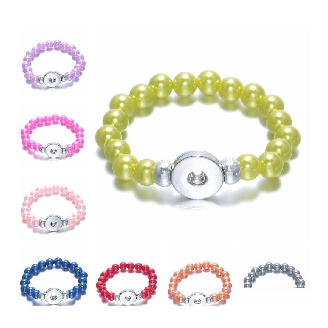 

Charm Bracelets Bead For Women Button Beautifly Bracelet Wholesale Jewelry Stretch Charms Ginger Snap Hjewelry Drop Delivery Dhnjq