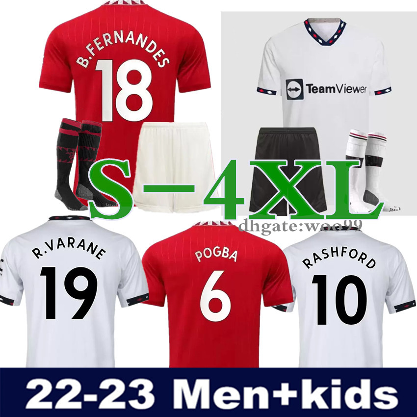 

S-4XL 22 23 SANCHO soccer jerseys PLAYER #7 MANS WOMEN BRUNO FERNANDES MANCHESTERS RASHFORD UTDS GREENWOOD football shirt 2022 2023 men kids baby kit, Colour