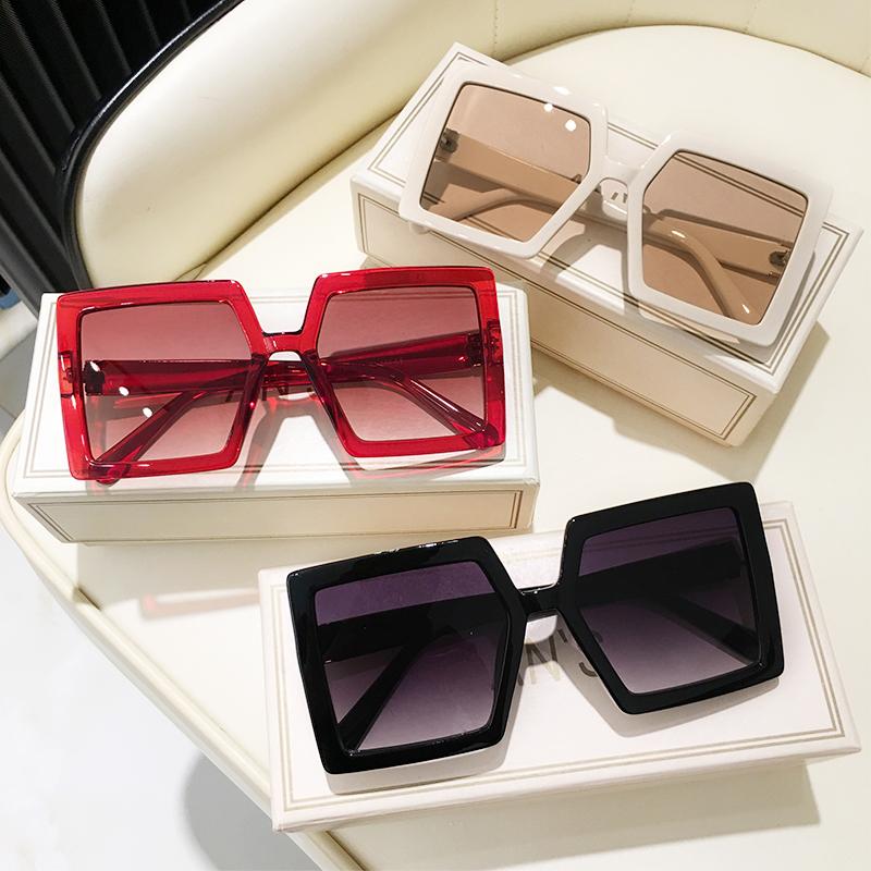 

Sunglasses Retro Pink Big Frame Square Women Brand Shades Eyewear Vintage Gradient Lens Men Sun Glasses Sunnies UV400 ProtectionSunglasses