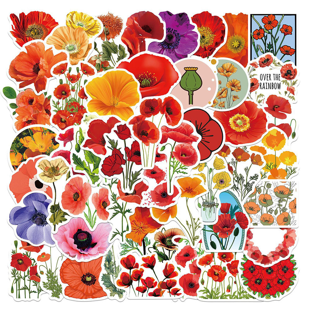

New Waterproof 10/30/50PCS Cute Flowers Graffiti Stickers Aesthetic Laptop Phone Skateboard Car Luggage Fridge Sticker Kids Toys sticker, Flowers 10pcs