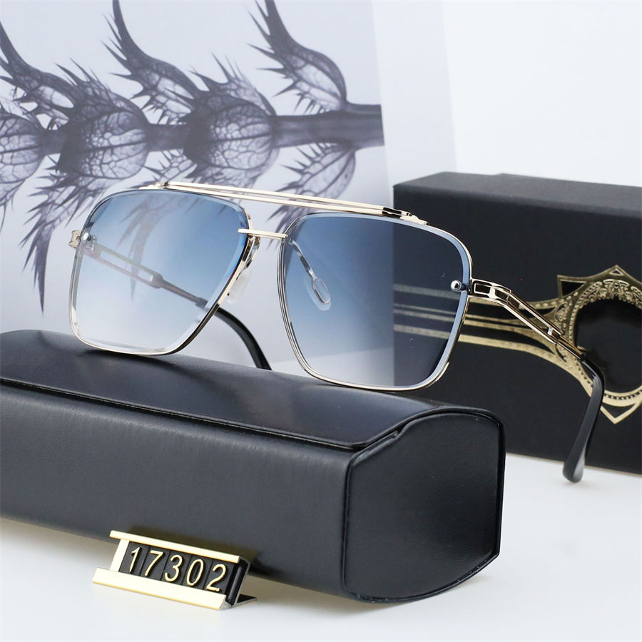 

Brand Designer Sunglasses Luxury Classic Vintage Women Men Eyewear Fashion Square Metal Frame Glasses UV400 Unisex With box
