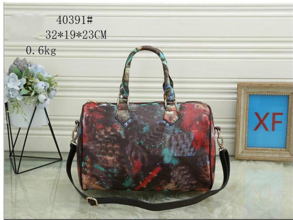 

Printed Shoulder Pillow Bag Retiro Old Flower Handbag Classic Leather Crossbody Back Bags Ladies Denim Canvas Package Fashion Zipper Pocket