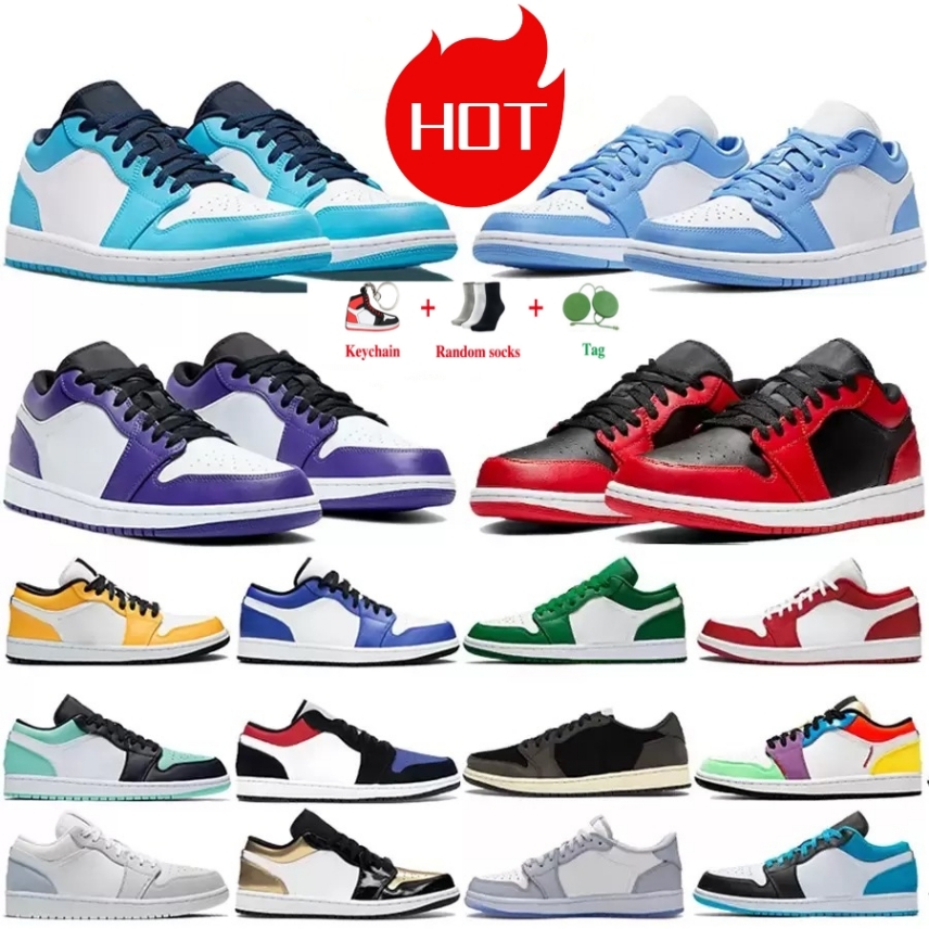 

2022 cut Jumpman 1 OG 1s University Blue Mens Basketball Shoes Electro Orange Obsidian UNC Hyper Royal Lucky Green Bred Patent Women man Sneakers 36-46, 42