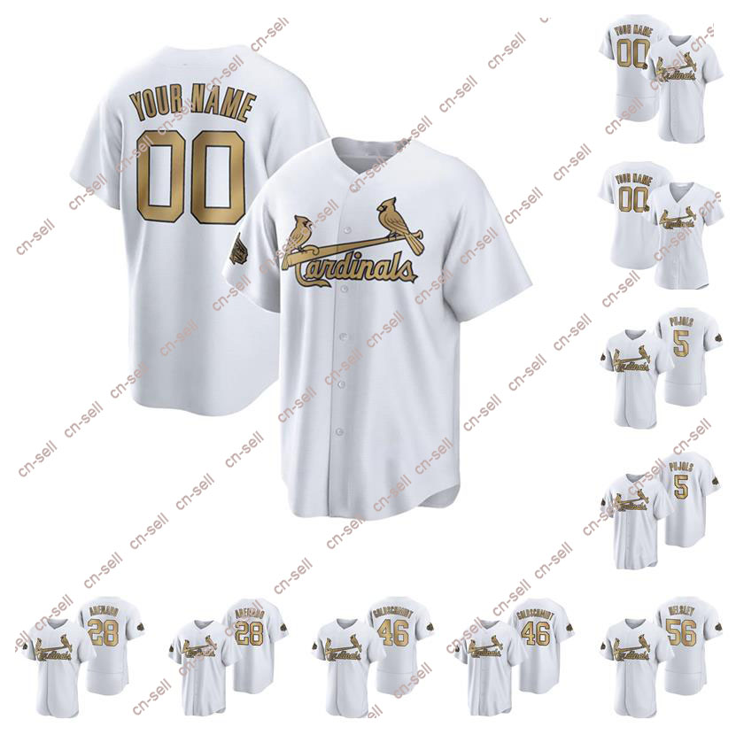 

46 Goldschmidt 2022 All-Star 5 Albert Pujols Baseball Jersey Nolan Arenado Yadier Molina Matt Carpenter Cardinal Ozzie Smith Harrison Bader Stan Musial Ryan Helsley, Youth s-xl