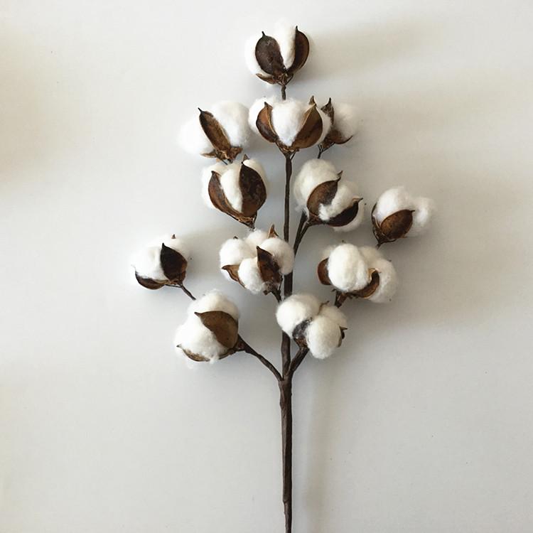 

Decorative Flowers & Wreaths 1pc 2022 20 Inch Rustic Farmhouse Home Decor 12 Heads Cotton Boll Stems Spray For Center Pieces, White