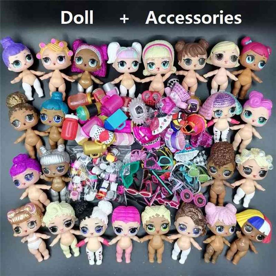 

Lols surprise - original doll accessories clothing suit 8 cm dress baby statue sister l o l surprise girl toys gifts220K