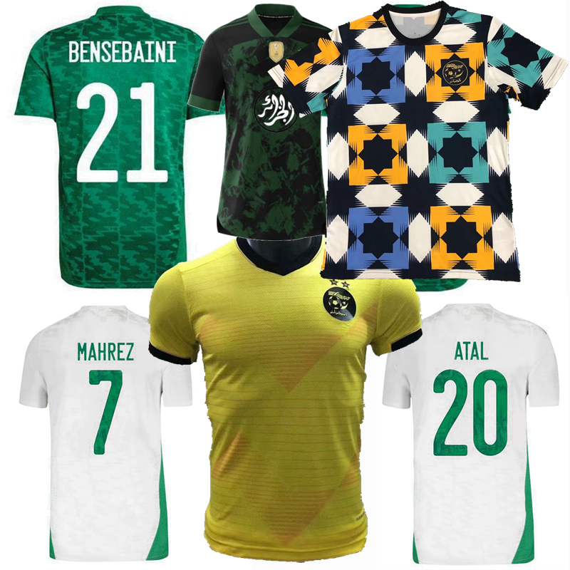 

2021 2022 2023 Algeria Soccer Jerseys SLIMANI BOUNEDJAH BELAILI FEGHOULI MAHREZ national team 21 22 23 training football shirt, 22/23 home