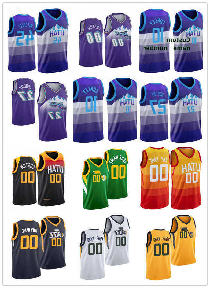 

75th Custom Mens Women Youth Utah''Jazz''Jersey Donovan 45 Mitchell Mike 11 Conley 00 Clarkson Rudy 27 Gobert Basketball Jerseys, Color