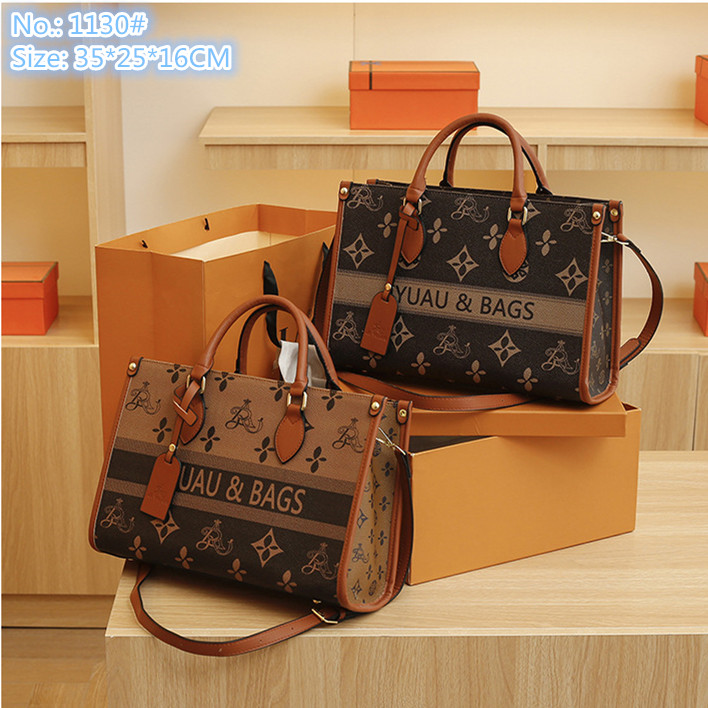

Wholesale factory ladies shoulder bags 3 colors classic old color retro handbag elegant temperament large capacity compartment fashion tote bag simple handbags, Beige-1130#