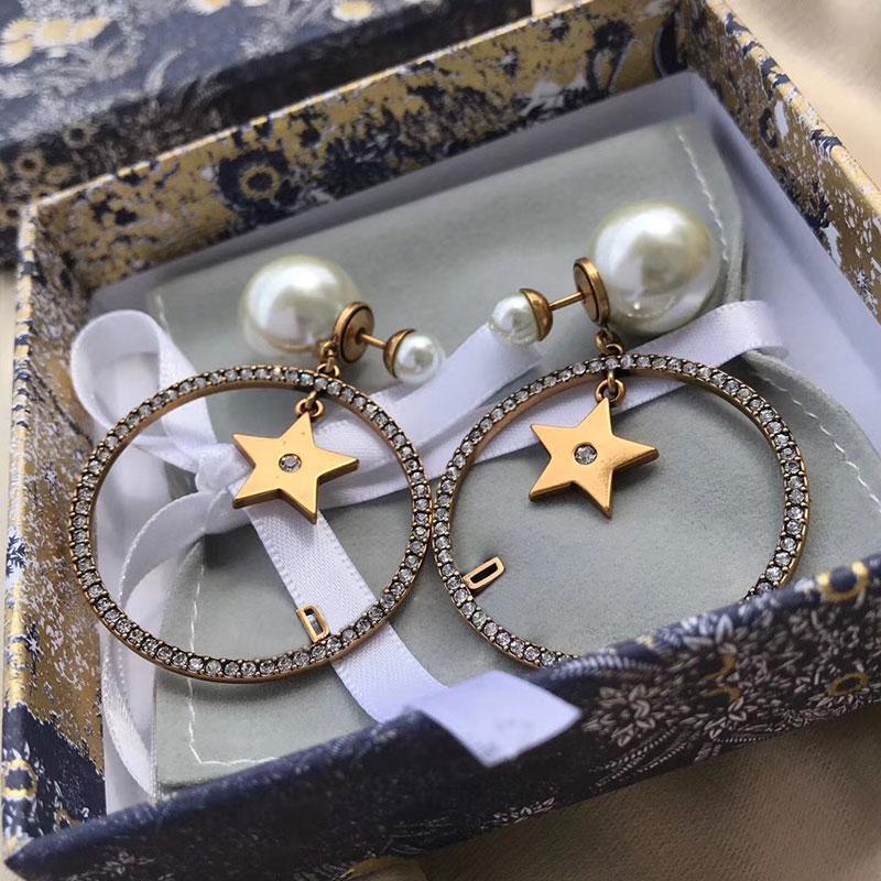 

2022 Designer Earring Fashion High Quality Alloy Material Star lady Women Earrings Party Wedding Lovers Gift Engagement Jewelry For Bride