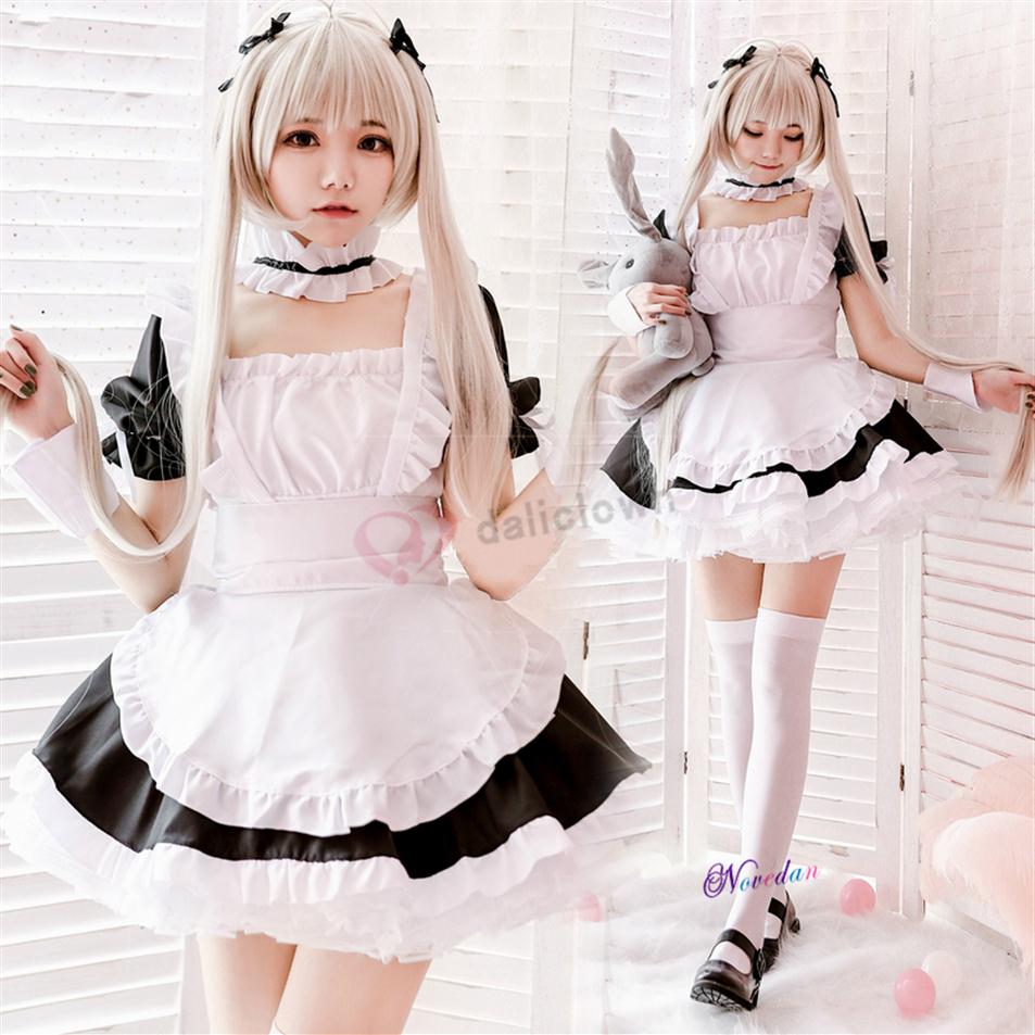 

Crossdresser Sissy Maid Dress Anime Yosuga no Sora Kasugano Sora Cosplay Costume Women Men Kawaii Clothes For Halloween Party190u