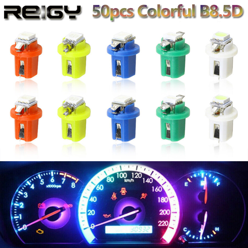 

200PCS T5 B8.5D 5050 1SMD Led Dashboard Dash Cluster Speedmeter Instrument Panel LED Light Bulbs Kit 12V