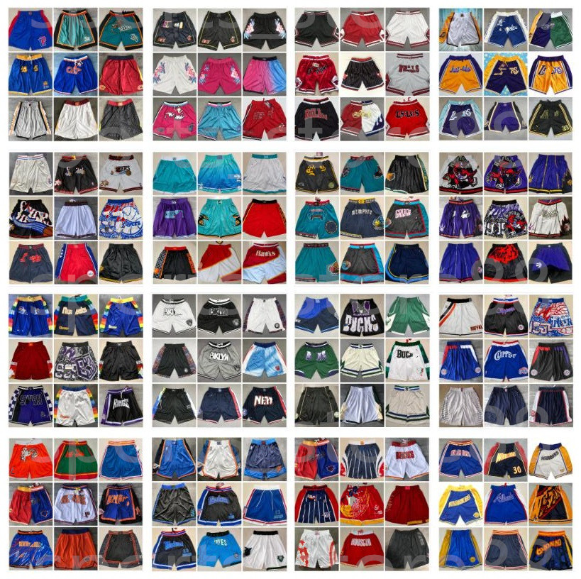 

Basketball Shorts With Zipper Sweatpants Hip Pop Sport Short Pant Pocket Mitchell and Ness new Retro Stitched Just Don Baseball 2021 2022 No zipper Blue White Black, Colour 4