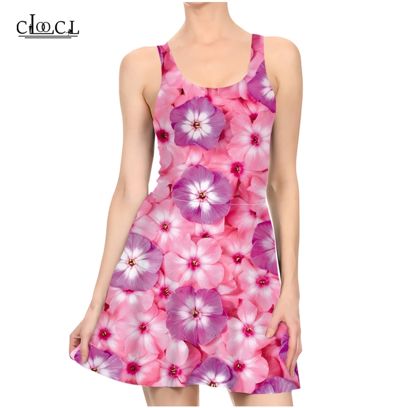 

Colorful Flowers 3D Print Summer Dress Women Slim Sleeveless Sexy Dresses Women Pleated Size Beach Dress 220617, Dress women 2