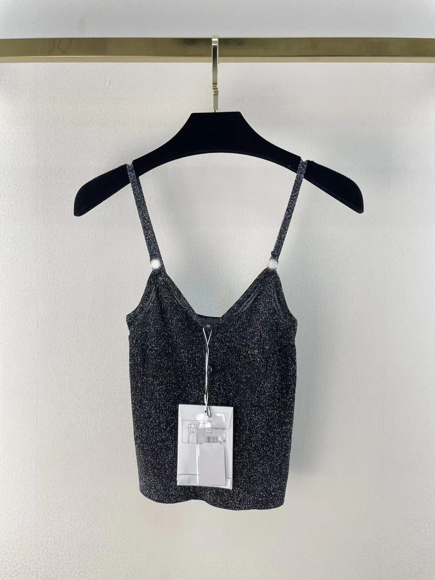 

Milan Runway Tops 2022 Summer Autumn Women' Tanks & Camis Print Designer Tees Brand Same Style T-Shirt 0622-7, Black