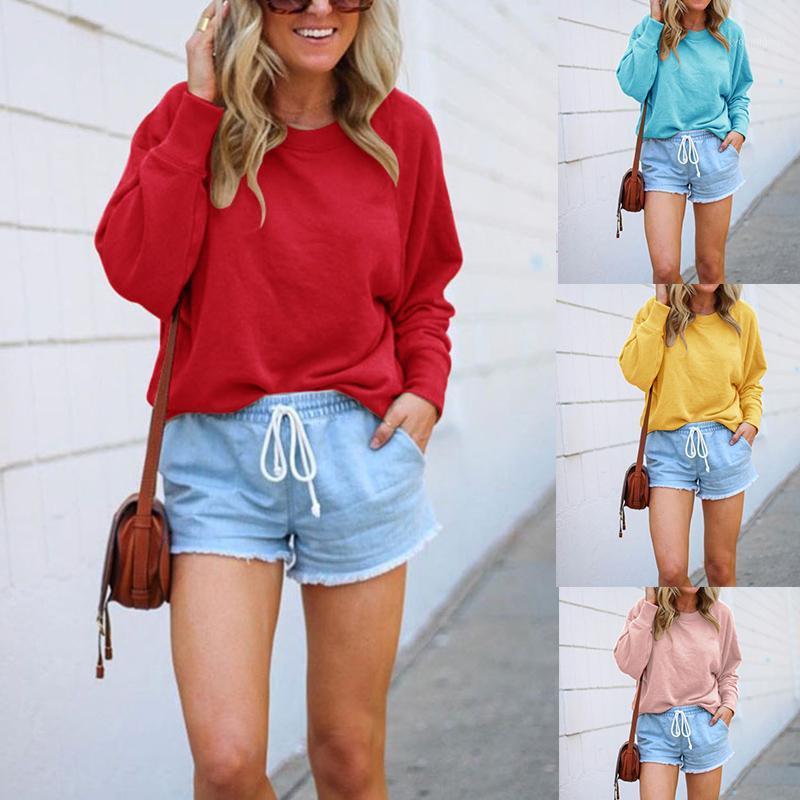 

Women's Blouses & Shirts Fashion Casual Solid Color Round Neck Long Sleeve Women Blouse Tops And Shirt Fall Clothing, Black