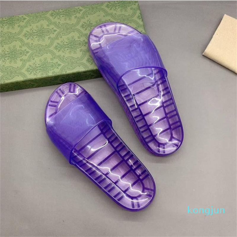 

Fashion-Luminous Slippers Men Women Classic Flat Slide Transparent Couples Sandals Summer Beach Party Rubber Slides Fluorescent Sandal, Red