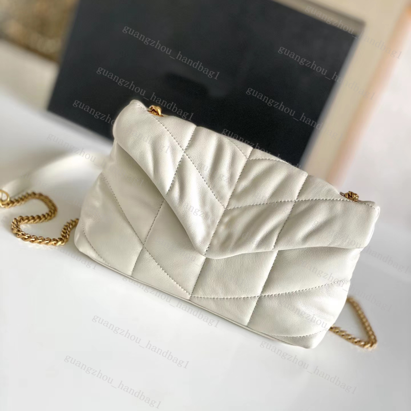 

Designer LOULOU PUFFER BAG Women Shoulder Bag Luxury Chain Handbags Purses Crossbody Totes Lady Fashion NEW Leather Handbag, Color 1