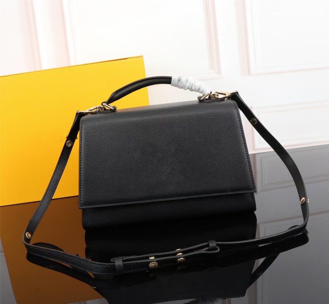 

Top quality fashion Lychee pattern woman crossbody bag Genuine Leather Handbags Women Tote Shoulder Bags Lady messenger purse Wallet 02, Black