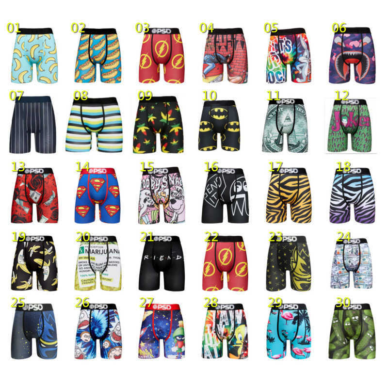 

2023 Mens Ice Polyester Boxer Shorts Printed Animation Comfortable Sports Running Boxer Underwear Short Pants, 16