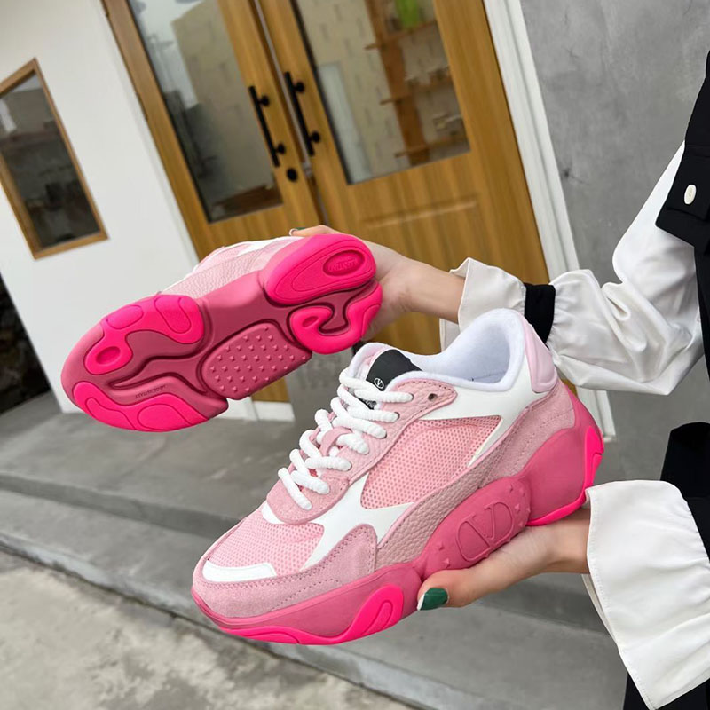 

New Women Sneakers Autumn Genuine Leather Platform Designer Shoes Rivets Lace-up Mesh Breathable Flats Tenis Feminino Size35-45 BHBAASDASDAWSTGGYH