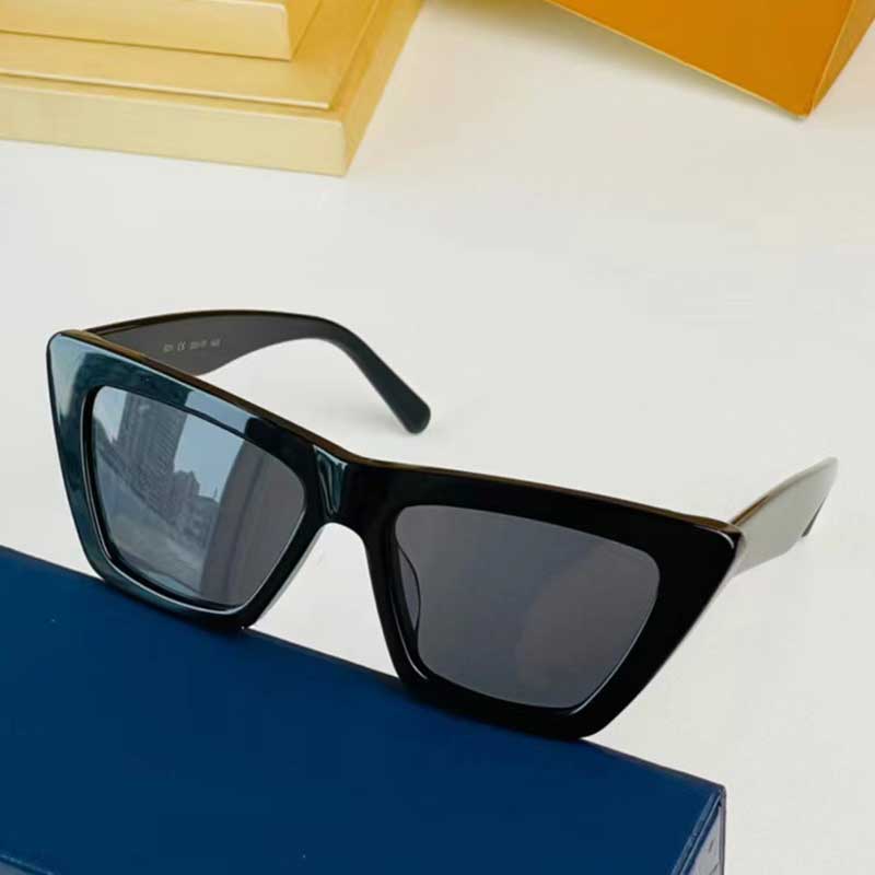 Marque de mode lunettes de soleil yeux de chat Z1723W femmes cadre noir temples intégré métal impression hommes dames décontracté Shopping lunett