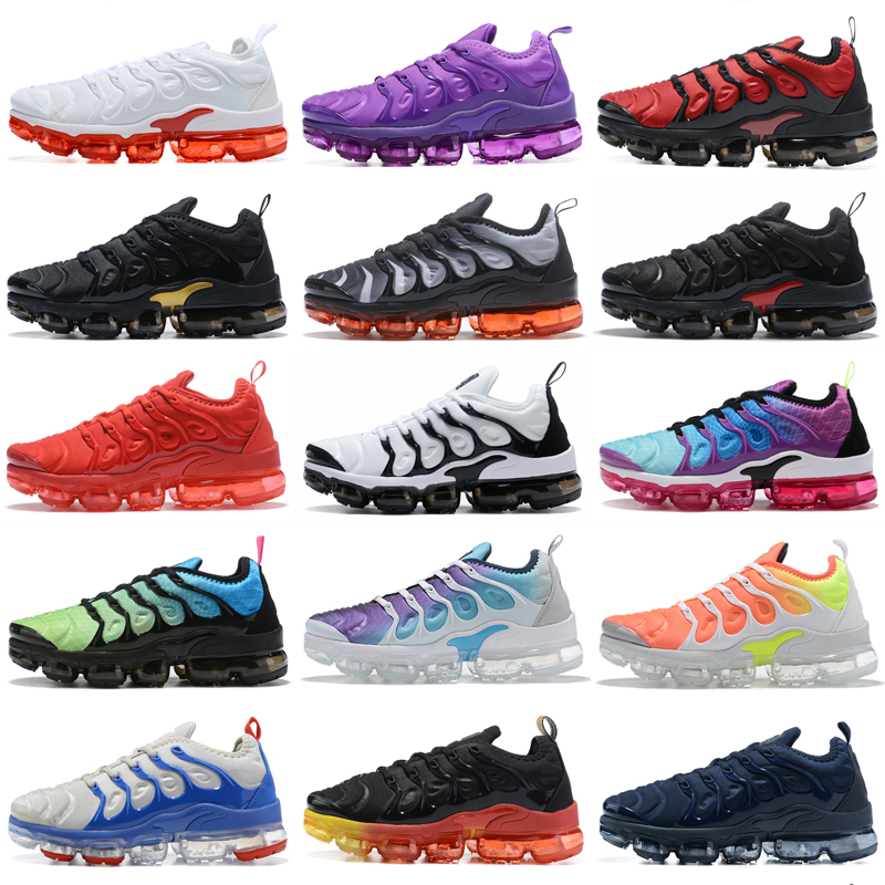 

TN Plus Outdoor Shoes Men Women Black Bubblegum Yolk Cherry Cool Grey Neon Olive Pure Platinum Dark Blue Mens Womens Sports Trainers Sneakers big size 36-47, As photo 3